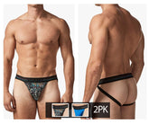 Papi UMPA108 2PK Microflex Performance Jockstrap Farbe Schwarz-Blau